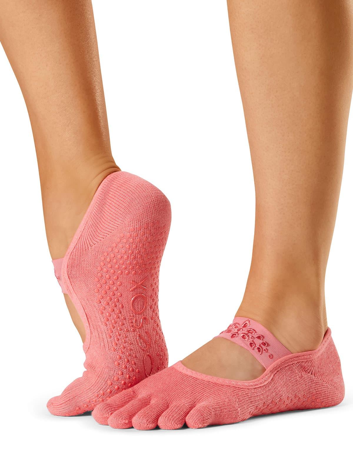 TOESOX Full Toe Mia Grip Socks Summer Sunset Çorap