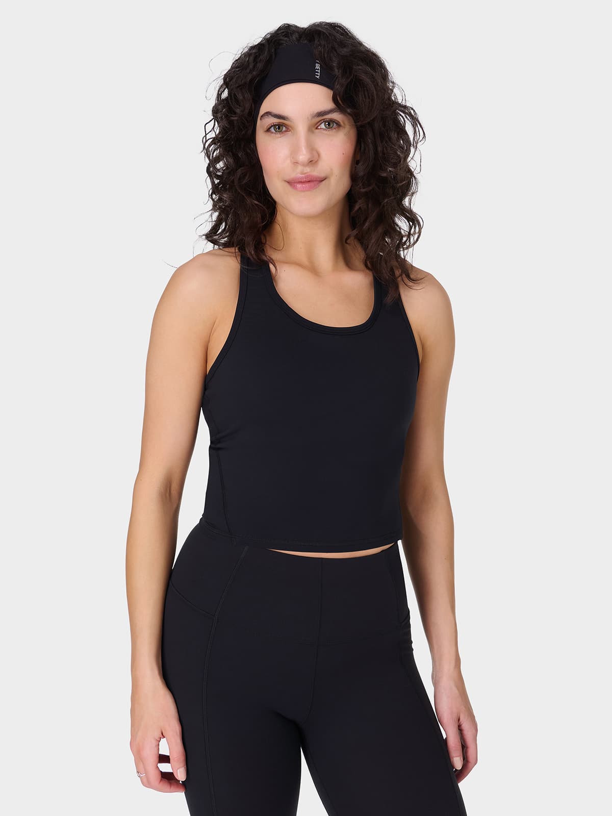 SWEATY BETTY Power Medium Impact Crop Gym Tank Spor Atlet