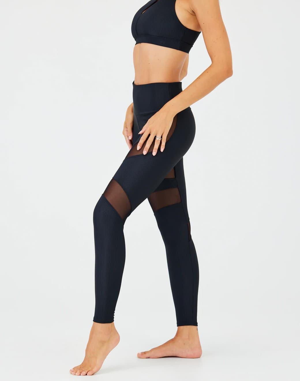 Onzie Cadence Legging Black Rib Transparan Tayt