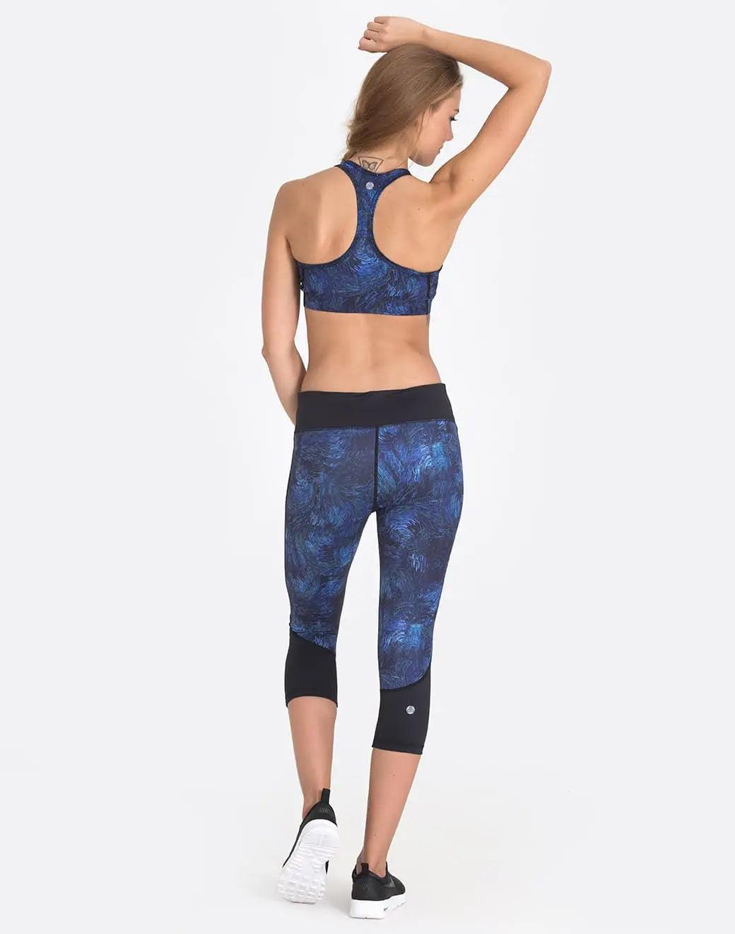Vie Active Chelsea Blue Feather Kapri Spor Tayt