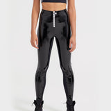 P.E Nation Diver Patent Legging in Black Tayt
