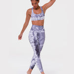 Onzie Graphic High Rise Midi Light Gray Tie Dye Tayt