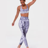 Onzie Graphic High Rise Midi Light Gray Tie Dye Tayt