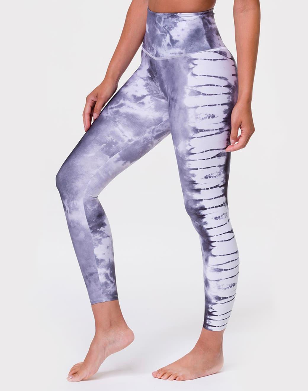 Onzie Graphic High Rise Midi Light Gray Tie Dye Tayt