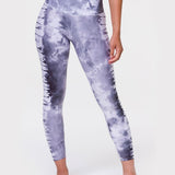 Onzie Graphic High Rise Midi Light Gray Tie Dye Tayt