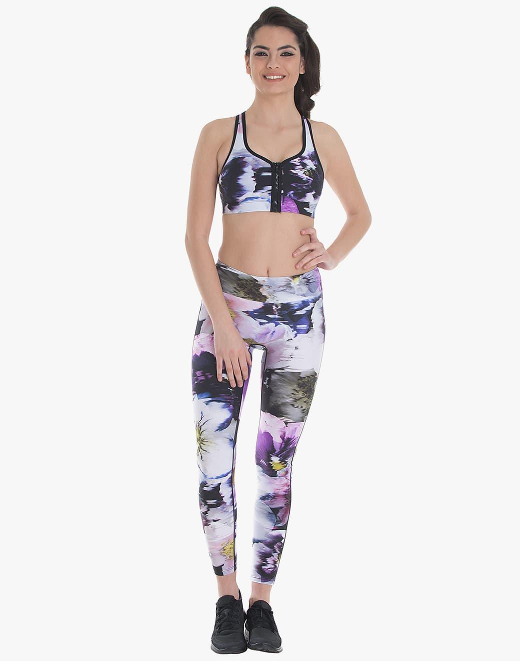 Running Bare HR Full Length Desenli Spor Tayt