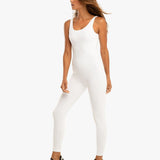 Koral Jet Blackout Jumpsuit White Spor Tulum