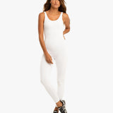 Koral Jet Blackout Jumpsuit White Spor Tulum