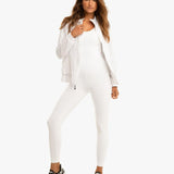 Koral Jet Blackout Jumpsuit White Spor Tulum