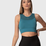 Superstacy Knit Spor Büstiyer - Petrol Rengi