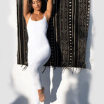 Onzie Long Rib Leotard White Rib Spor Tulum