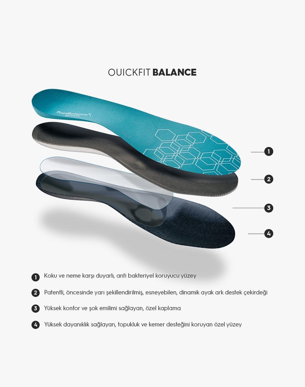 Footbalance QUICKFIT BALANCE - kişiye özel ortopedik tabanlık