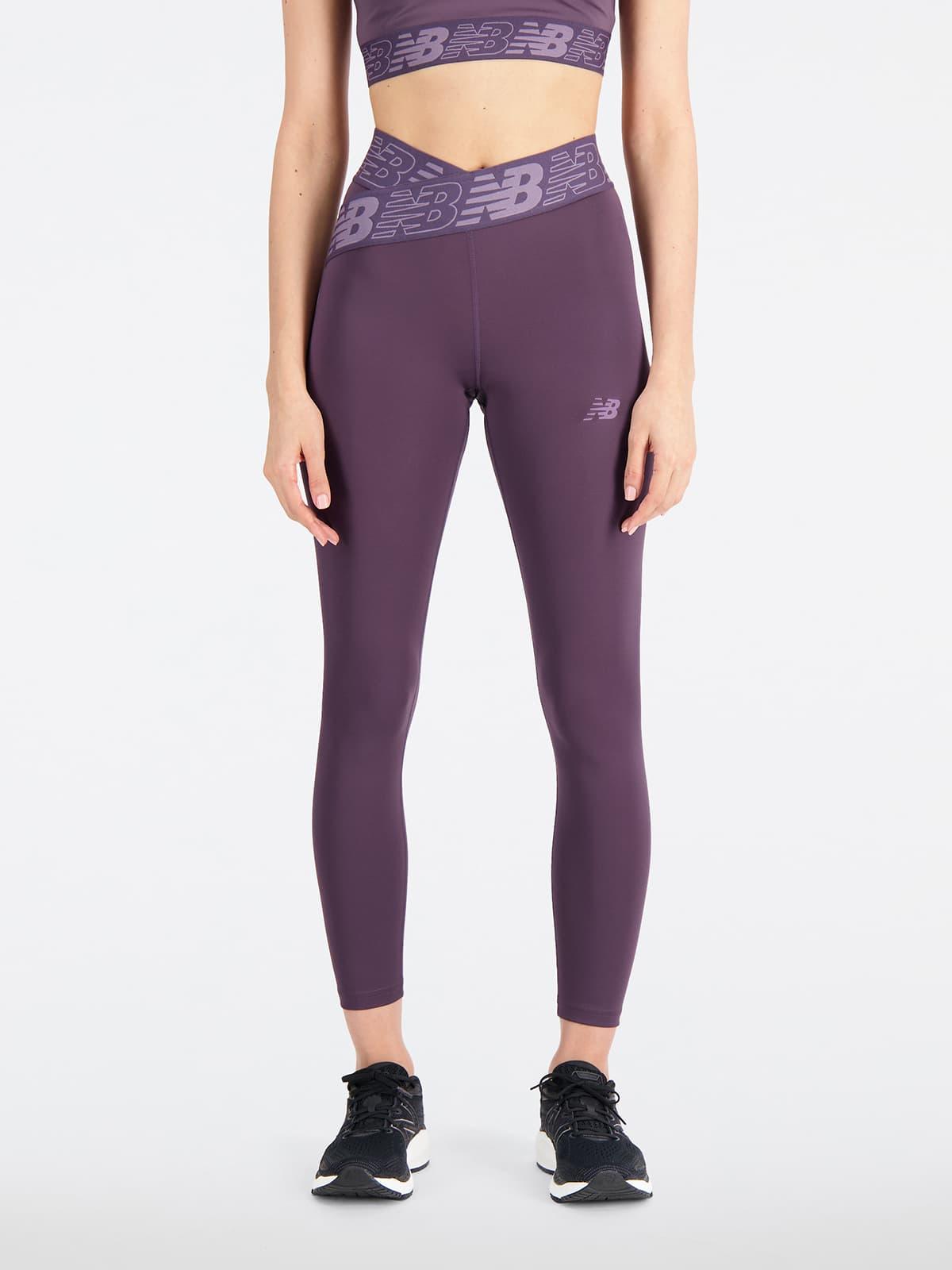 New Balance Relentless Crossover High Rise 7/8 Tight Spor Tayt - Burgundy