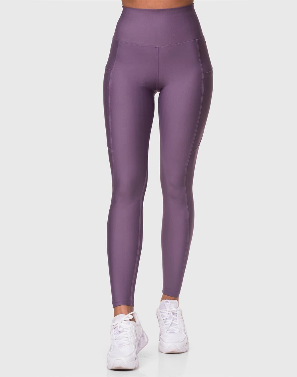 Superstacy Yüksek Bel Cepli Spor Tayt - Lila