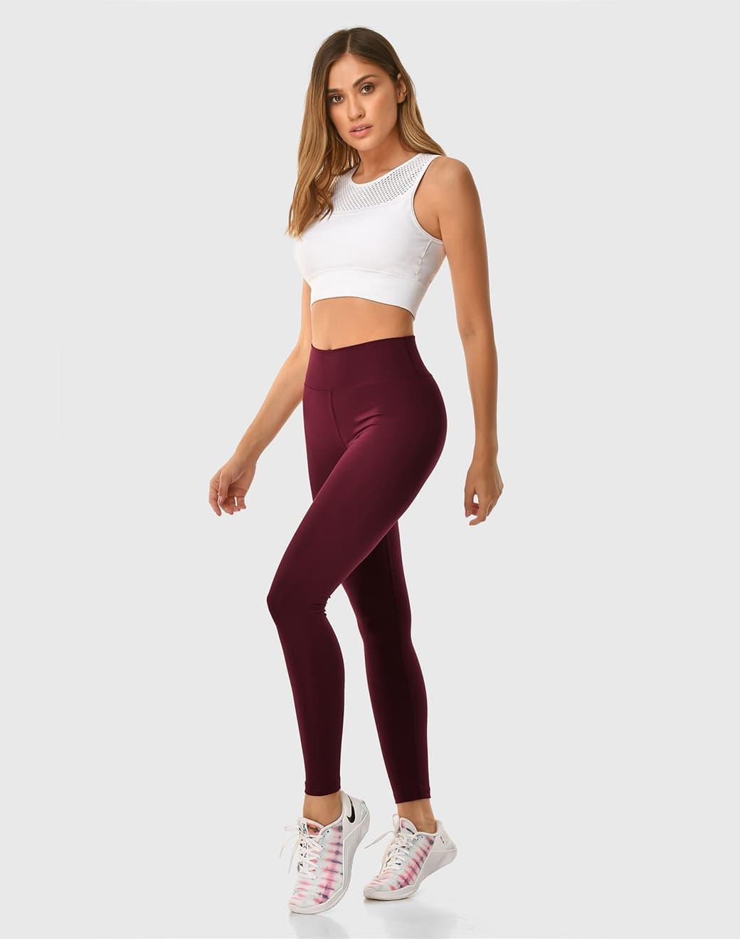 Superstacy Yüksek Bel Spor Tayt - Vişne