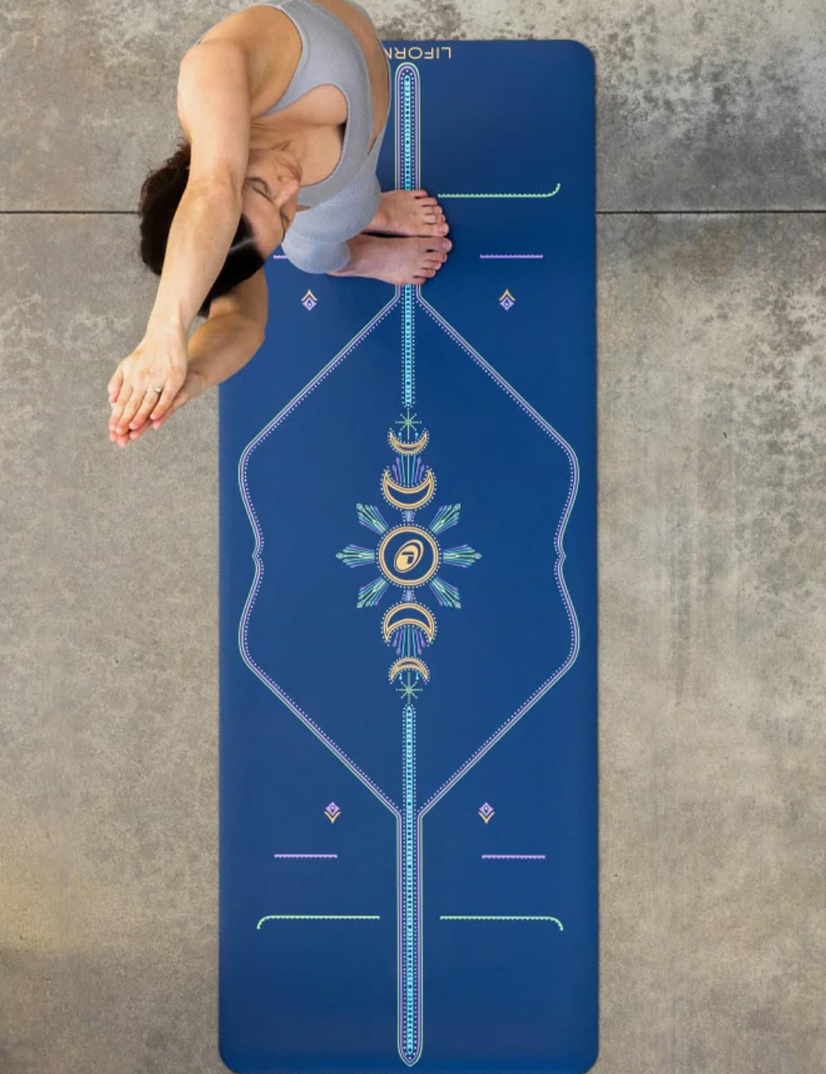 Liforme Liforme Cosmic Moon Dusk Blue 2mm Travel Mat