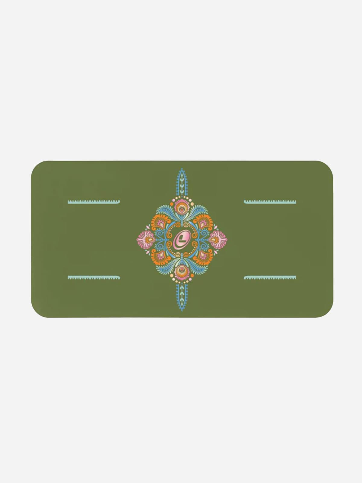 Liforme Liforme Yoga Pad Mindful Garden Olive Yoga Pedi