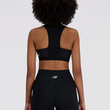 New Balance NB Sleek Medium Support Pocket Zip Front Bra Spor Sütyeni