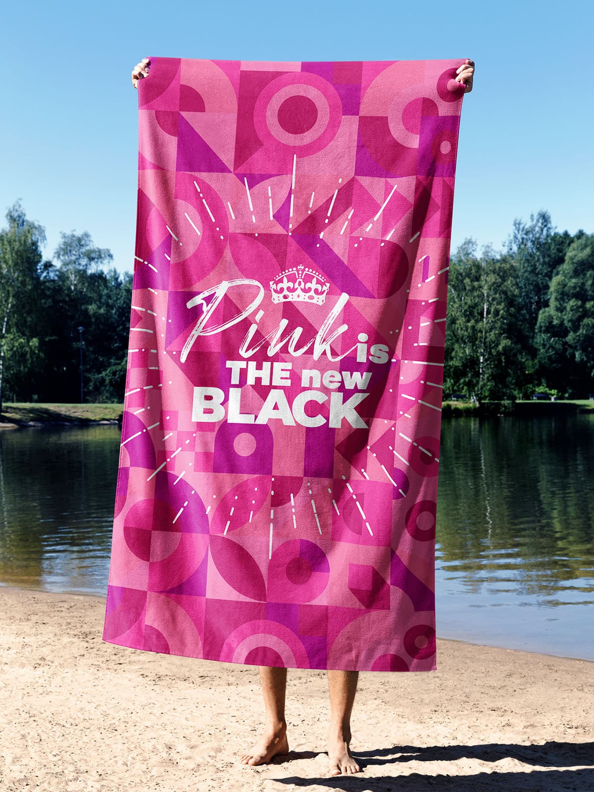 Microfiber Essential Towel Pink Is The New Black Havlu 75bt020 1