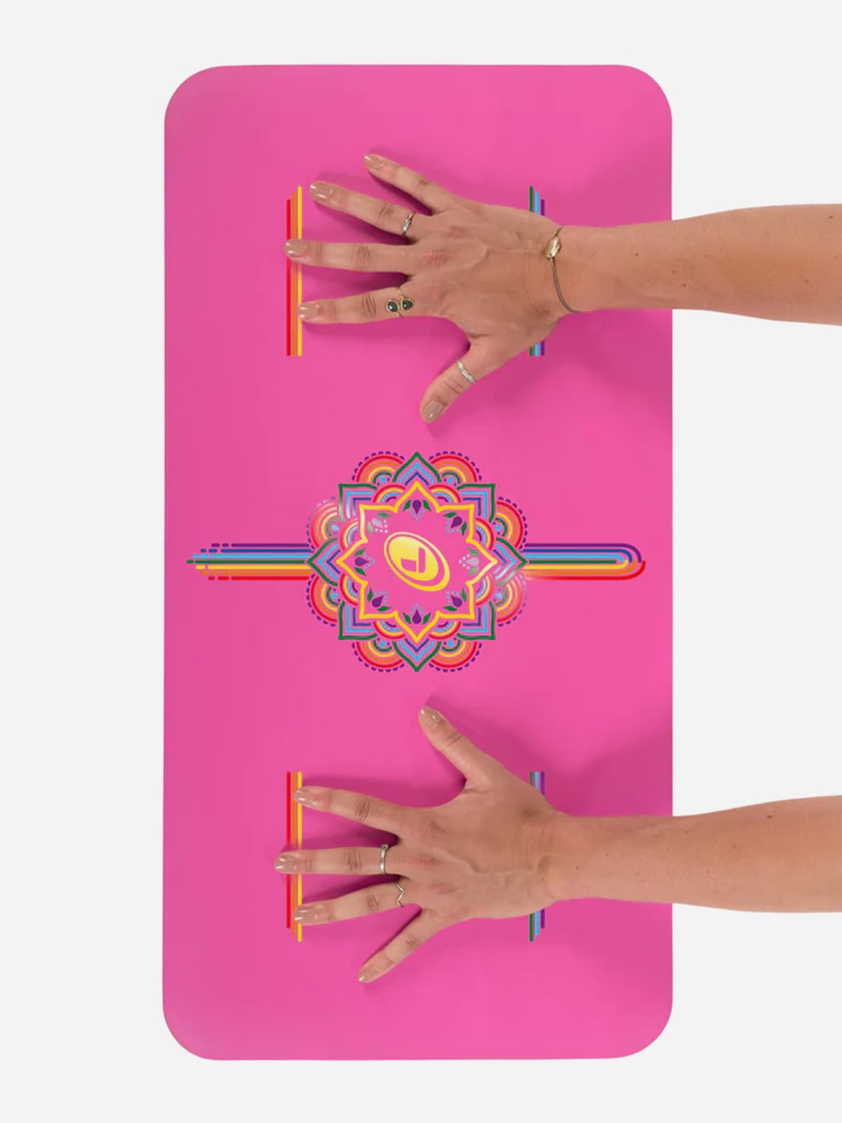Liforme Yoga Pad Grateful Pink Rainbow Yoga Pedi 3