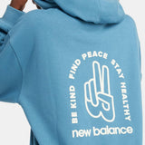 New Balance NB French Terry Oversized Peace Hoodie Sweatshirt