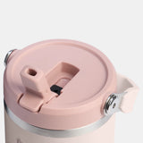IceFlow™ Flip Straw Tumbler Termos - Pembe (Rose Quartz) | 0.60L