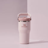 IceFlow™ Flip Straw Tumbler Termos - Pembe (Rose Quartz) | 0.60L