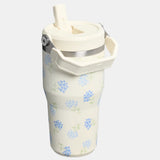 IceFlow™ Flip Straw Tumbler Termos – Antique Florets | 0.60L
