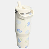 IceFlow™ Flip Straw Tumbler Termos – Antique Florets | 0.89L
