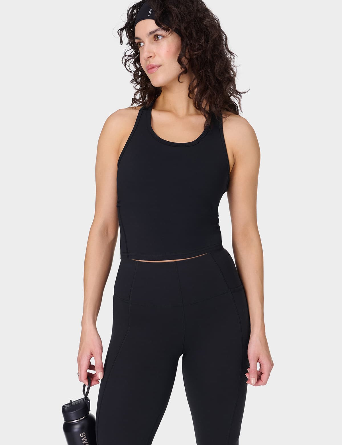 SWEATY BETTY Power Medium Impact Crop Gym Tank Spor Atlet