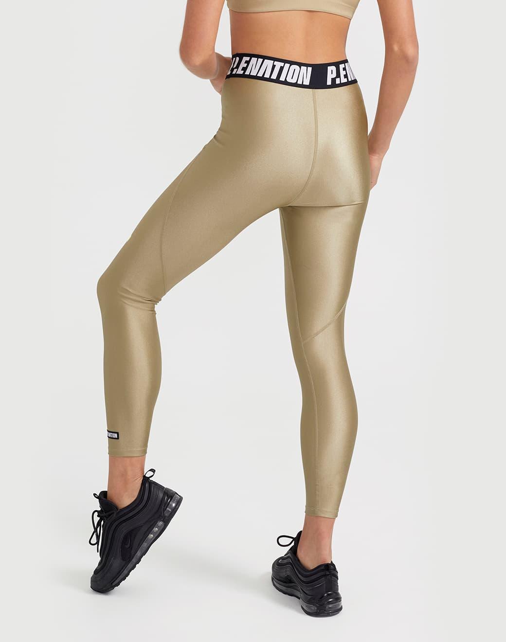 P.E Nation Agility Legging in Olive Parlak Tayt
