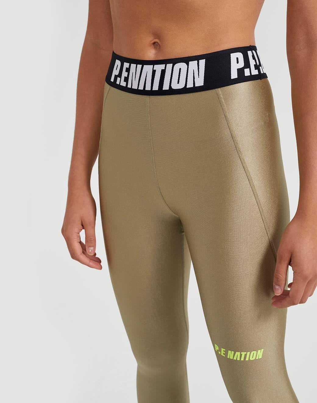 P.E Nation Agility Legging in Olive Parlak Tayt