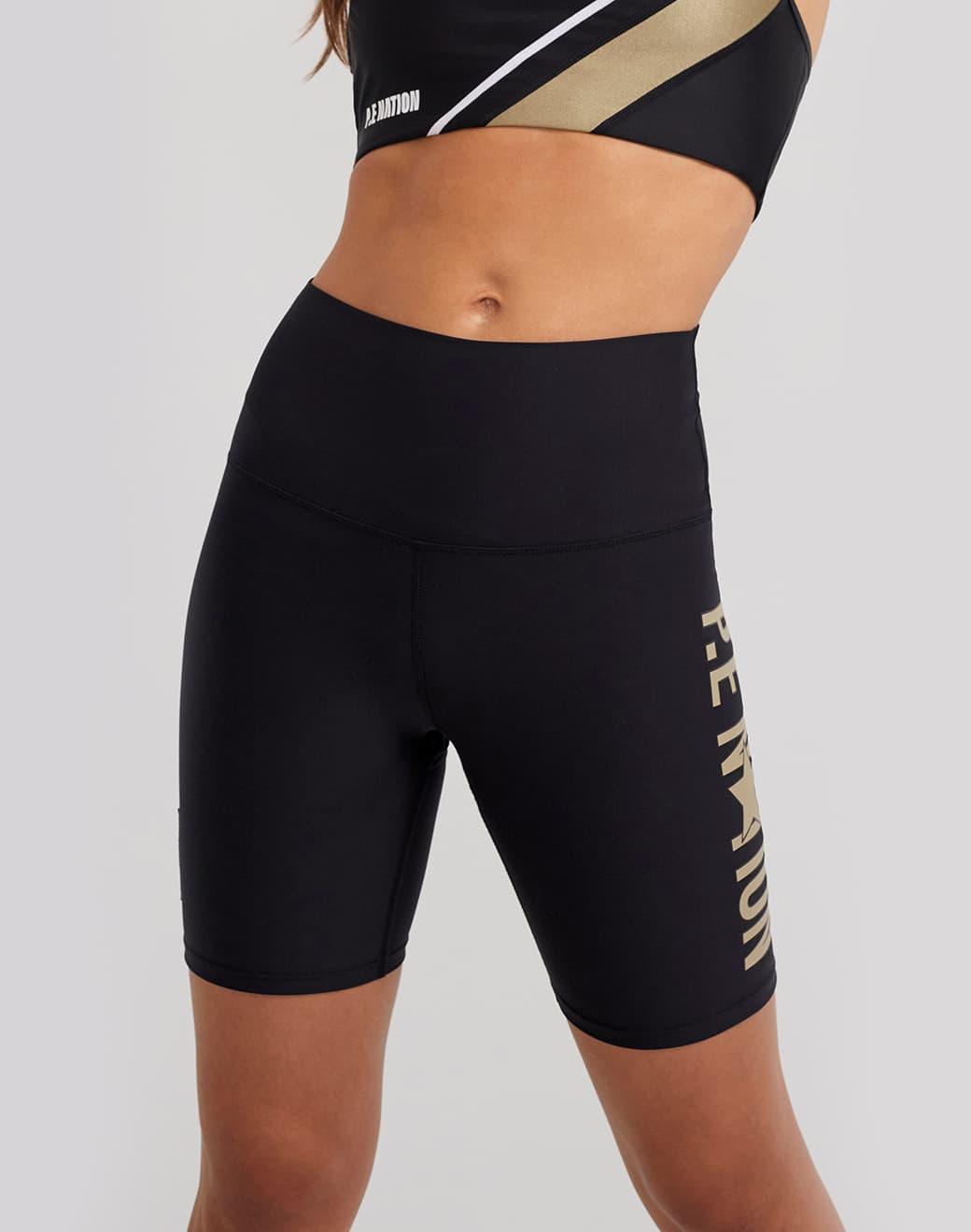 P.E Nation Armour Short in Black Bisiklet Taytı