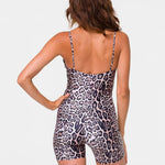 Onzie Biker Babe One Piece Leopard Spor Tulum