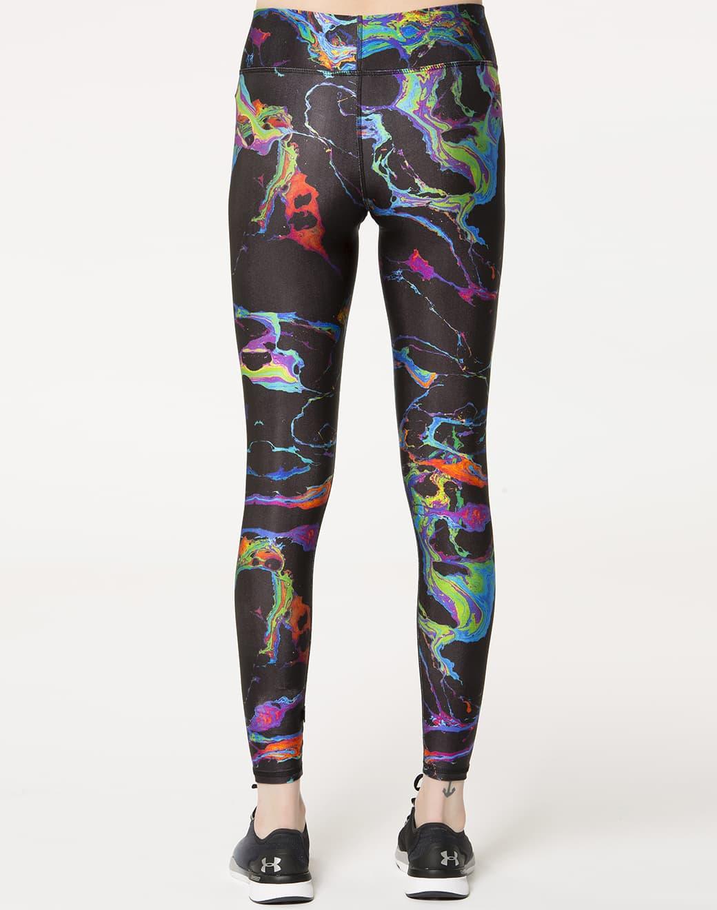 Terez Black Oil Spill Tall Band Performance Spor Tayt