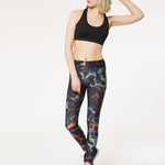 Terez Black Oil Spill Tall Band Performance Spor Tayt