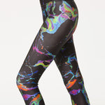 Terez Black Oil Spill Tall Band Performance Spor Tayt