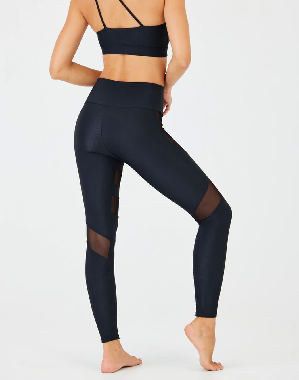 Onzie Cadence Legging Black Rib Transparan Tayt