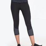 Vie Active Chelsea Black Leopard Kapri Spor Tayt