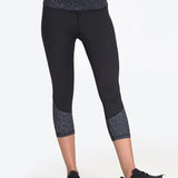 Vie Active Chelsea Black Leopard Kapri Spor Tayt