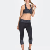 Vie Active Chelsea Black Leopard Kapri Spor Tayt