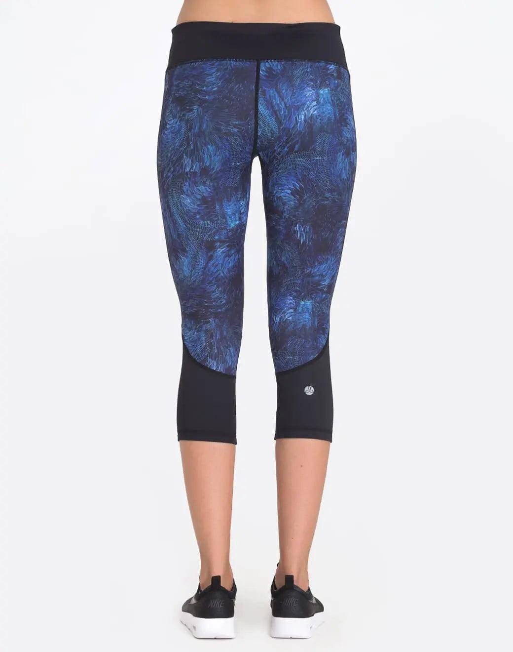 Vie Active Chelsea Blue Feather Kapri Spor Tayt