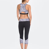 Vie Active Chelsea White Leopard Kapri Spor Tayt