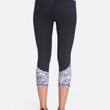 Vie Active Chelsea White Leopard Kapri Spor Tayt