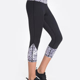 Vie Active Chelsea White Leopard Kapri Spor Tayt