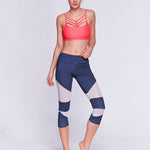 Onzie Cut Out Capri Stripe Combo Spor Tayt