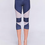 Onzie Cut Out Capri Stripe Combo Spor Tayt