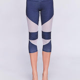 Onzie Cut Out Capri Stripe Combo Spor Tayt