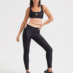 P.E Nation Diamond Press Sports Bra in Black Spor Sütyeni
