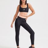 P.E Nation Diamond Press Sports Bra in Black Spor Sütyeni